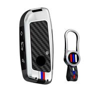 ontto luminous car key cover fit for BMW I7 X7 G07 LCI IX I20 X1 U11 7 Series G70 G09 XM U06 G81 M3 Energy 2023 2024 2025 Metal Smart Shell case key holder keyring keychain Accessories Silver 1