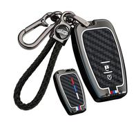 ontto luminous car key cover fit for Toyota 86 Corolla Prius Camry CHR C-HR RAV4 Altis Land Cruiser Prado Metal Smart Shell case key holder keyring keychain Accessories 2 buttons Black