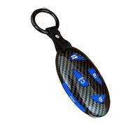 ontto Luminous silicone car key fob cover fit for Hyundai Tucson NX4 Kona SX2 Ioniq 6 Grandeur Azera Elantra 2022-2025 key holder ABS Smart Shell case keyring keychain Accessories 5 buttons Blue