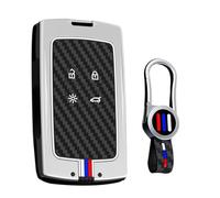 ontto Metal and Silicone Car Key Case Compatible with Renault Koleos Kadjar Captur Megane Talisman Espace Clio Zoe Scenic Arkana Dacia Sandero,Antiscratched Key Protector,Silver