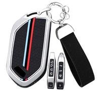 ontto Metal Car key fob cover Fit for Kia Telluride EV9 2023 2024 Picanto Sorento Carnival KA4 Morning K5 Carens 2024 2025 Smart key case keyring Key Shell Holder keychain Accessories 9 buttons Silver