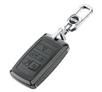 ontto PC Car Key fob Cover Compatible with Discovery 5 Key holder Shell Fit for Range Rover Sport Evoque Velar 2020 up keyring Key Fit for Jaguar E-PACE I-PACE keychain accessories Black A