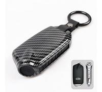 ontto Plastic Car Key fob Cover fit for Kia Stinger GT CK K9 K900 2018-2021 4 Buttons Carbon Black Key Case