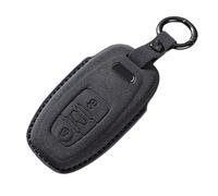 ontto Suede Car Key fob Cover Fit for Audi A1 A3 8V A4 B8 B9 A5 A6 C7 A7 A8 Q3 Q5 Q7 S4 S6 S7 S8 R8 TT Leather Smart Key case keyless entry keyring Shell Key holder keychain Accessories Black B