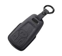 ontto Suede Car Key fob Cover Fit for Audi A4 B9 A5 A6 8S 8W Q5 Q7 4M S4 S5 S7 TT TTS TFSI RS Leather Smart Key case keyless entry keyring Shell Key holder keychain styling Accessories Black A