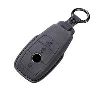 ontto Suede Car Key fob Cover Fit for Mercedes A C E S G Class GLC CLE CLA GLB GLS W177 W205 W213 W222 X167 AMG Leather Smart Key case keyring Shell Key holder keychain styling Accessories Black 1