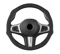 ontto Suede Car Steering Wheel Cover Clip fit for BMW X1 X3 X5 X6 X7 1 3 5 6 7 Series E81 E82 E87 F20 F21 F40 F52 116i M135i Diameter 37-38 cm Universal Size Car Accessories Anti-Slip Leather Black