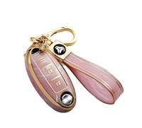 ontto Tie-dye Car Key Fob Cover fit for Nissan 350Z Qashqai J10 J11 X-Trail t31 t32 Kicks Tiida Pathfinder Murano Note Juke TPU Key Case Keyring keychain key Holder accessories 3 Buttons Pink B