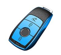 ontto TPU Car key case cover Fit For Mercedes Benz C-class C180 C220 E S Class A220 W213 E200 E300 E220 E63S GLE 350 E43 Key Box Shell Holder bag keychain keyring Accessories Protector Blue C
