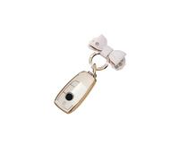ontto TPU Car key fob cover Fit for Mercedes Benz A C E S G Class GLC CLE CLA W177 W205 W213 W222 S63 AMG Remote Key case Shell keyring Key Holder bag keychain Accessories 3 buttons Beige