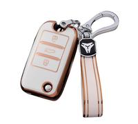 ontto TPU Car key fob cover Fit for Roewe RX5 350 360 750 for MG MG3 MG5 MG6 MG7 MG ZS GT GS keyring 3 buttons Flip Smart key case Remote Key Holder shell keychain Accessories Beige