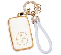 ontto TPU Car key fob cover fit for Toyota Land Cruiser Prado Crown Camry Prius for Subaru BRZ Impreza XV Legacy Forester key holder Smart case Shell keyring keychain styling accessories 2 buttons E