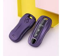 ontto TPU Silicone Car key fob cover for Porsche Panamera 971 Cayenne Macan 911 718 Boxster keyring Key case Key Shell Key Holder keychain Protector Accessories 1 Piece Black purple