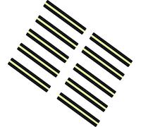 ONTWIE Anti Slip Traction Tape, 10 Pre-Cut Outdoor Non Skid Strips, 80 Grit Slip Resistant Safety Treads - 2" X 12" Non Slip Adhesive Grip Tape for Stairs Ladders or Other Safety Needs - Green&Black