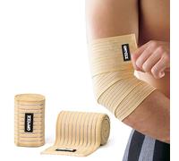 ONTYZZ Elbow Bandage Support 1 Pair High Elastic Wrist Bandage Hand Support for Sport Gym Running Squat Workout Ankle Bandage Brace Beige/90cm