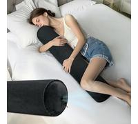 ONTYZZ Inflatable Long Body Pillow Adults Children Bolster for Hugging Sleeping Back Neck Support Side Sleeper Cuddle Round Pillow