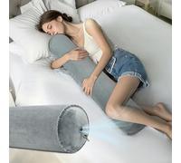 ONTYZZ Inflatable Long Body Pillow Adults Children Bolster for Hugging Sleeping Back Neck Support Side Sleeper Cuddle Round Pillow