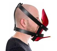 OnundOn BDSM Head Harness Fetish Boots Leather Belt Mask Horse Head Ankle Straps Shoe Fetish Sock Fetish Bondage Set Slaves Sex Toy for Couples, black, Universalgröße (56-74 cm Kopfumfang)
