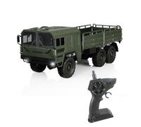 OnundOn Complete Kit to RTR RC Truck Kit 1:16 Q64 6WD 2.4G Truck Remote Control Model Simulation Transporter Military Army Off Road Truck Truck Green