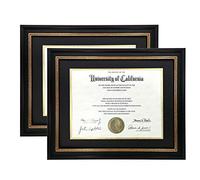 ONURI - Luxurious Diploma Frames - Classic Design for College Graduation Diploma, Business Document, and Certificate Frames - 2 Packs (11x14, Black & Gold)