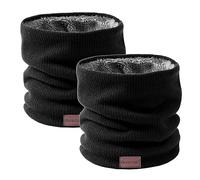 Onvavient Winter Neck Warmer Fleece Snood for Men Women, Lined Thick Neck Gaiter Face Scarf Mask, Windproof Thermal Knitted Neck Snood Scarf for Ski Running Cycling Motocycle Sports