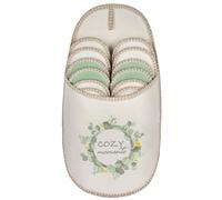 ONVAYA® ABS Guest Slippers | Cozy Moments | Set of 6 | Non-Slip Sole | Felt Slippers | Size 36-45