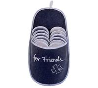ONVAYA non slip guest slippers | set of 6 | Felt slipper | For friends glitter clover leaf luck