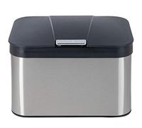 ONVAYA® Organic waste bin for the kitchen, compost bin with lid, stainless steel waste container for organic waste, organic waste bin, odour-free and airtight, 4.3 litres (stainless steel silver)
