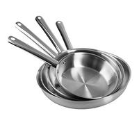 ONVAYA® stainless steel pan set | frying pan | without coating | induction & oven proof | professional pan complete set | Ø20 - 32cm