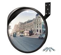 ONVAYA® Traffic Mirror 30 cm | Convex Mirror for Viewing Blind Spots | Safety Mirror | Surveillance Mirror | Panoramic Mirror, 1 Stück, Black , 1