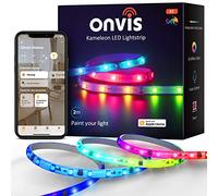 Onvis LED Strip Light 2M, RGBIC WiFi LED Strip with PU Coating, APP & Voice Control, Segmentable Colour Changing, Works with Apple HomeKit, LED Lights for Bedroom, TV, Game Room