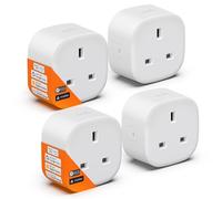 Onvis Matter Smart Plug, Thread Socket Works with Apple Home, Alexa, Google Home, SmartThings, Remote Control & Automate Appliances, Schedule & Timer, Fast Responsive, Extend Thread network (4 Pack)