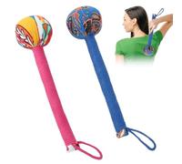 OnVisit 2PCS Herbal Wormwood Lymphatic Drainage Manual Hammer Massage Longer Handle Manual Back Massager for Shoulder, Neck & Muscle Pain Relief（Red/Blue）