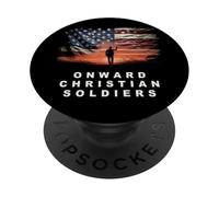 Onward Christian Soldiers - Faith Vintage Flag USA Graphic PopSockets Adhesive PopGrip