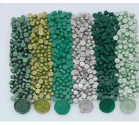 600Pcs Wax Seal Beads, Sage Green Sealing Wax Beads for Wax Seal Stamp, Pine Green Wax Seal Beads Set with 6 Colors Perfect for Gift Sealing, Letter Sealing, Envelopes Sealing (Green)