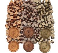 ONWINPOR Bronze Gold Wax Seal Beads, 300Pcs Copper Mix, Perfect for Gift Sealing, Letter Wax Sealing