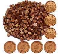 ONWINPOR Copper Gold Wax Sealing Beads, 400Pcs, Octagon, Multi-Melting Method, Gift Wrapping