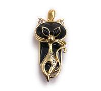 Onwomania Cat leopard head gold black crystal glitter rhinestone funny USB stick 64 GB USB 2.0 memory stick data carrier
