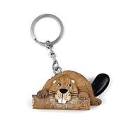 Onwomania - Flannelette wood nibble - handmade wooden key ring, e.g. for the best friend, best friend, mum - for men, women and children