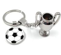 Onwomania - "Football Cup Master Keychain - metal lucky charm ideal as a gift for the best friend, the best friend, mom - for men, women & children