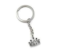 Onwomania Keychain Crown Princess King Queen royal silver Charm Chain Key Ring