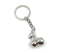 Onwomania Onlineworld2013 Keyring Cherries Cherry Fruit Stone Fruit Sweet Cherry Sour Cherry Metal Pendant Charm