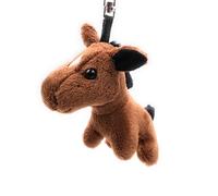 Onwomania Plush/cuddle/fabric animal keychain horse brown standing 17 cm