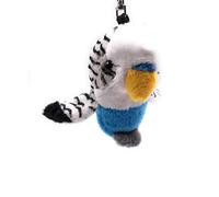 Onwomania Plush/cuddly/fabric animal keychain budgie blue parakeet 15 cm