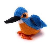 Onwomania Plush toy soft toy cuddly toy bird water woodpecker kingfisher height 10 cm multi-colored