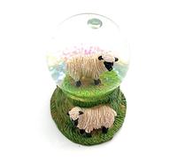 Onwomania Sheep Mufflon House Sheep Height 6.5 cm Snow Globe Glitter Ball Shake Ball Multicoloured