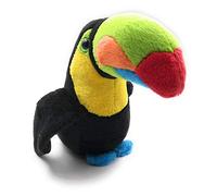 Onwomania Soft toy cuddly toy fabric animal toucan black bird 15 cm