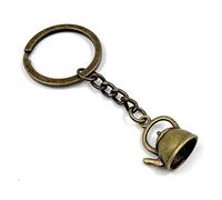 Onwomania - "Teapot Tea Maker Keychain - Metal lucky charm ideal as a gift for the best friend, mom - for men, women & children