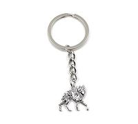 Onwomania - "Wolf dog pet- Metal lucky charm ideal as a gift for the best friend, the best friend, mom - For men, women & children