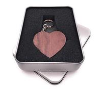 Onwomania Wooden heart Dark love USB stick in alu gift box 16 GB USB 2.0